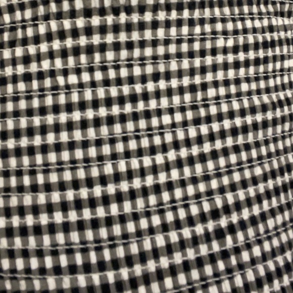 Express Black and White Strapless Top - Picture 4 of 7